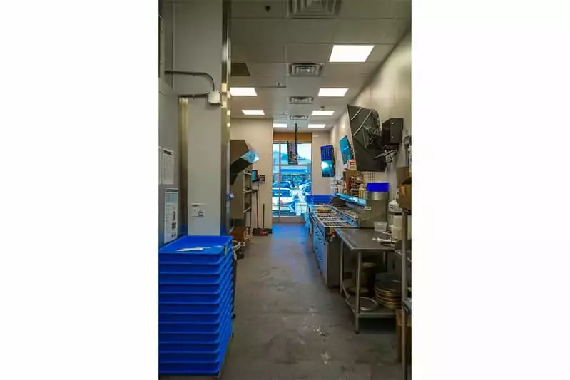 interior of domino's kitchen