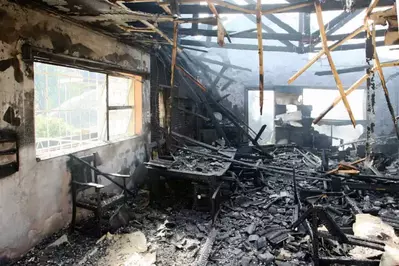 Interior of Burnt Home